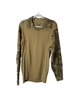 First Tactical Men Size L Combat Shirt 1/4 Zip Multicam Cordura Long Sleeve